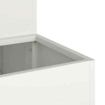 Tuin Bloempot Wit 100 x 60 x 45 cm Staal 9
