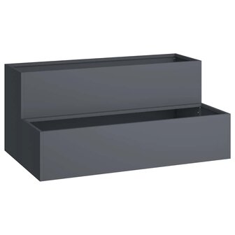 Tuin Bloempot Antraciet 100 x 60 x 45 cm Staal 2
