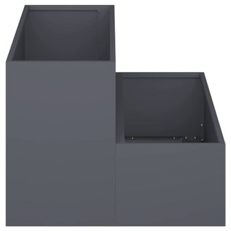 Tuin Bloempot Antraciet 100 x 60 x 45 cm Staal 7
