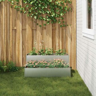 Tuin Bloempot Zilver 100 x 60 x 45 cm Gegalvaniseerd staal 4