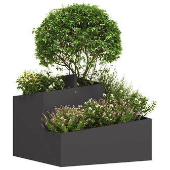 Tuin Bloempot Zwart 60 x 60 x 50 cm Staal 3