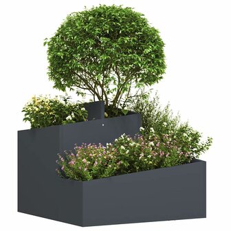 Tuin Bloempot Antraciet 60 x 60 x 50 cm Staal 3
