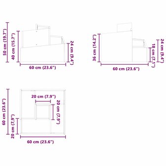 Tuin Bloempot Antraciet 60 x 60 x 50 cm Staal 9