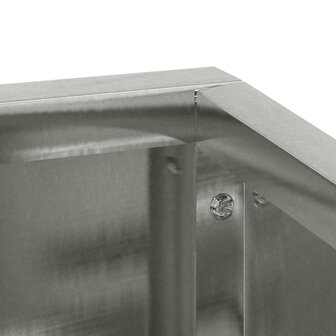 Tuin Bloempot Zilver 60 x 60 x 50 cm Roestvrij staal 9