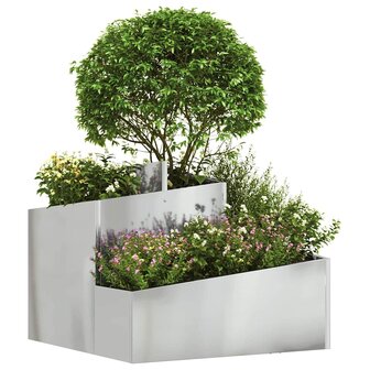 Tuin Bloempot Zilver 60 x 60 x 50 cm Gegalvaniseerd staal 3