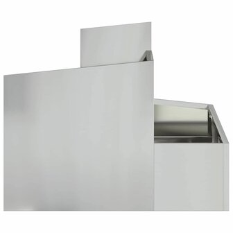 Tuin Bloempot Zilver 60 x 60 x 50 cm Gegalvaniseerd staal 6