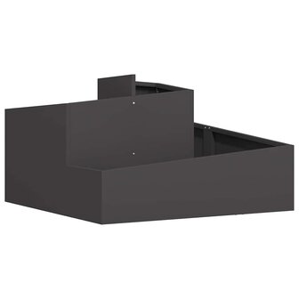 Tuin Bloempot Zwart 80 x 80 x 50 cm Koudgewalst staal 2
