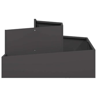 Tuin Bloempot Zwart 80 x 80 x 50 cm Koudgewalst staal 5