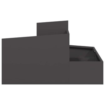 Tuin Bloempot Zwart 80 x 80 x 50 cm Koudgewalst staal 6