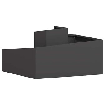 Tuin Bloempot Zwart 80 x 80 x 50 cm Koudgewalst staal 7