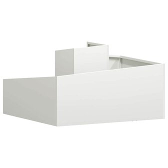 Tuin Bloempot Wit 80 x 80 x 50 cm Koudgewalst staal 7