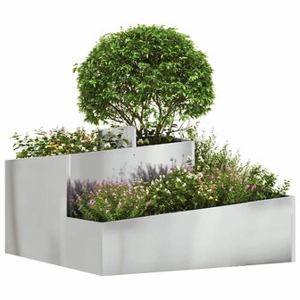 Tuin Bloempot Zilver 80 x 80 x 50 cm Gegalvaniseerd staal 3