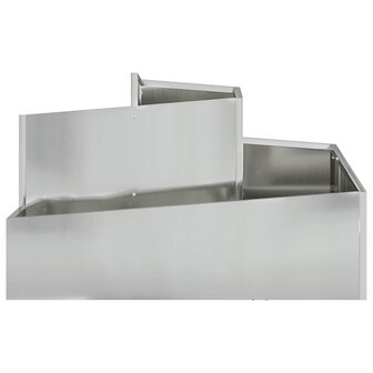 Tuin Bloempot Zilver 80 x 80 x 50 cm Gegalvaniseerd staal 5