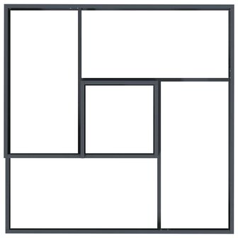 Tuin Bloempot Antraciet 100 x 100 x 50 cm Staal 8