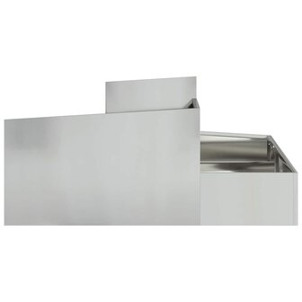 Tuin Bloempot Zilver 100 x 100 x 50 cm Gegalvaniseerd staal 6