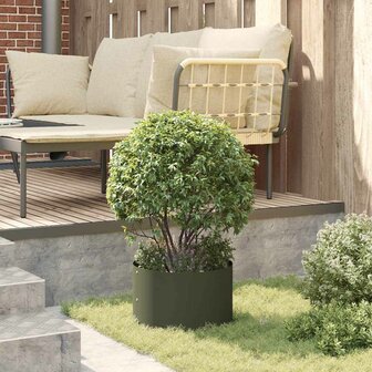 Tuin Bloempot Olijfgroen 30 x 30 x 20 cm Staal 4