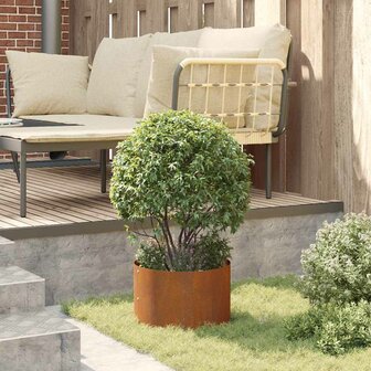 Tuin Bloempot Bruin 30 x 30 x 20 cm Cortenstaal 4