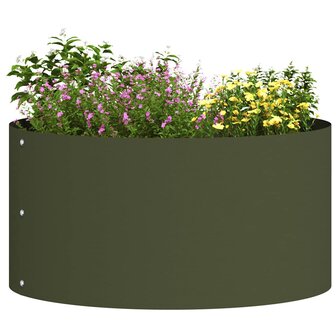 Tuin Bloempot Olijfgroen 40 x 40 x 20 cm Staal 3