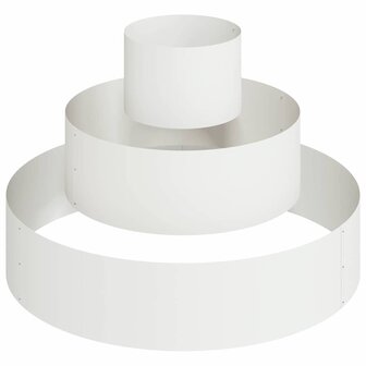 Tuin Bloempot Wit 90 x 90 x 20 cm Staal 2