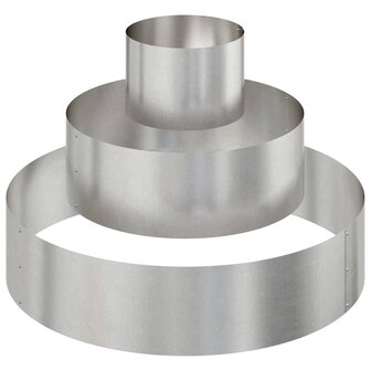 Tuin Bloempot Zilver 90 x 90 x 20 cm Roestvrij staal 2