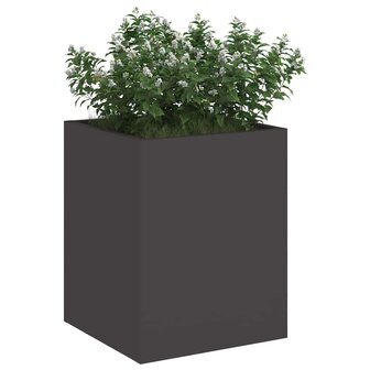 Tuin Bloempot Zwart 32 x 32 x 40 cm Koudgewalst staal 3
