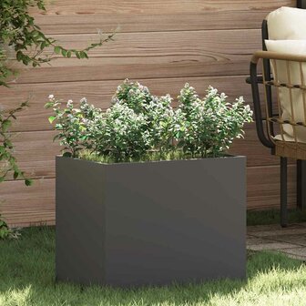 Tuin Bloempot Zwart 50 x 32 x 40 cm Koudgewalst staal 1