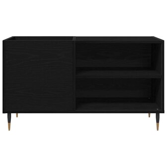 Platenkast met plank Zwart eiken 85 x 38 x 48 cm Bewerkt hout 6