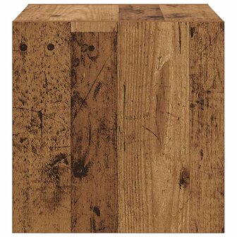 Wandkast met plank Oud hout 37 x 37 x 37 cm Bewerkt hout 7