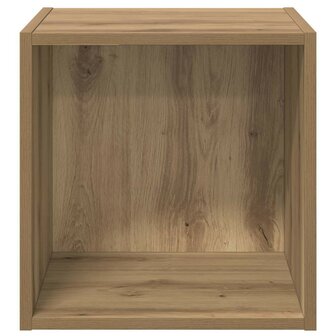 Wandkast artisanaal eikenkleurig 37 x 37 x 37 cm Bewerkt hout 6