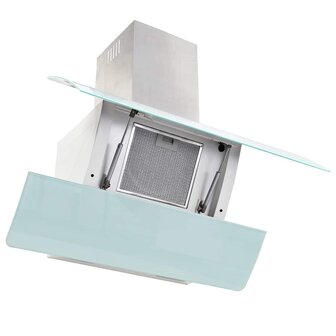 Wandafzuigkap 756 m&sup3;/u 90 cm roestvrij staal wit 3