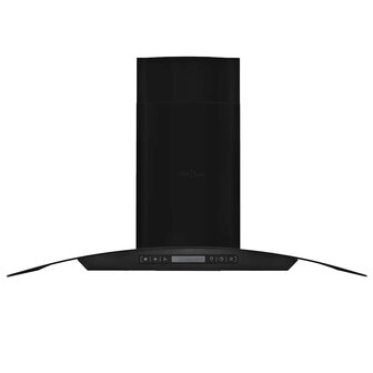 Wandafzuigkap 756 m&sup3;/u 90 cm roestvrij staal zwart 2