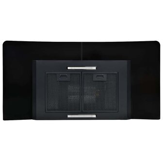 Wandafzuigkap 756 m&sup3;/u 90 cm roestvrij staal zwart 7
