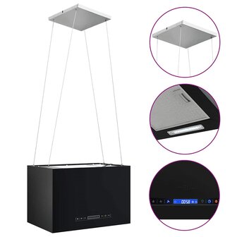 Afzuigkap hangend met aanraaksensor LCD 55 cm staal 2