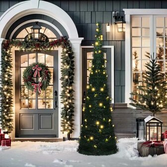 Kunstkerstboom met verlichting pop-up 150 cm groen 2