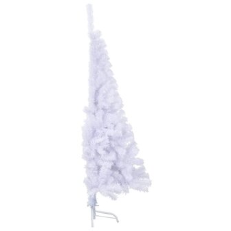 Kunstkerstboom met standaard half 120 cm PVC wit 4