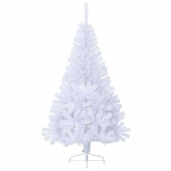 Kunstkerstboom met standaard half 150 cm PVC wit 3