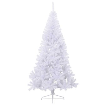 Kunstkerstboom met standaard half 180 cm PVC wit 3
