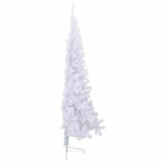 Kunstkerstboom met standaard half 180 cm PVC wit 5