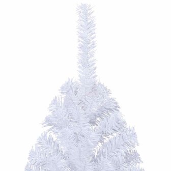 Kunstkerstboom met standaard half 180 cm PVC wit 6