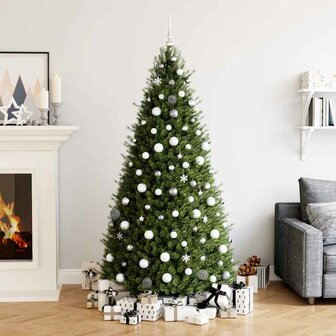 111-delige Kerstballenset polystyreen wit en grijs 1