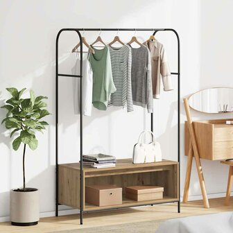 Kledingrek met opslag Bruin 100 x 44 x 160 cm Bewerkt hout 1
