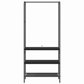 Kledingrek met planken Zwart eiken 77 x 30 x 171 cm 5