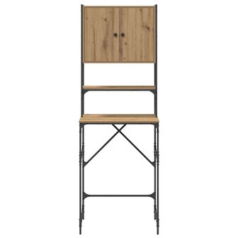 Wasmachinekast artisanaal eikenkleurig 68 x 48,5 x 194 cm 6