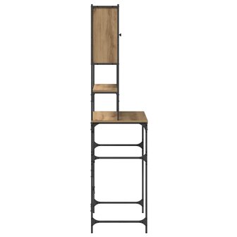 Wasmachinekast artisanaal eikenkleurig 68 x 48,5 x 194 cm 7
