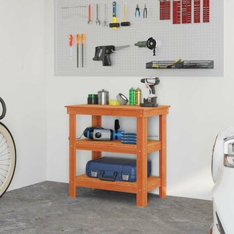 Werkbank Wasbruin 78.5 x 50 x 80 cm Massief grenenhout 4