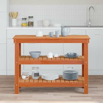 Werkbank Wasbruin 110.5 x 50 x 80 cm Massief grenenhout 1