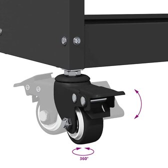 Gereedschapswagen Zwart 75 x 35 x 73 cm Koudgewalst staal 9