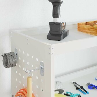 Gereedschapswagen Wit 75 x 35 x 73 cm Koudgewalst staal 4