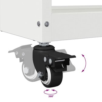 Gereedschapswagen Wit 75 x 35 x 73 cm Koudgewalst staal 9