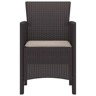 Tuinstoel 2 pcs Bruin 53 x 49 x 85 cm PP 5